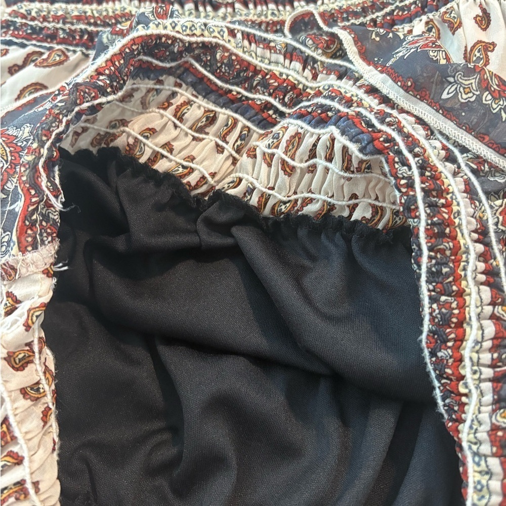 Boho Paisley Tiered Smocked Camisole Blouse - Picture 8 of 8